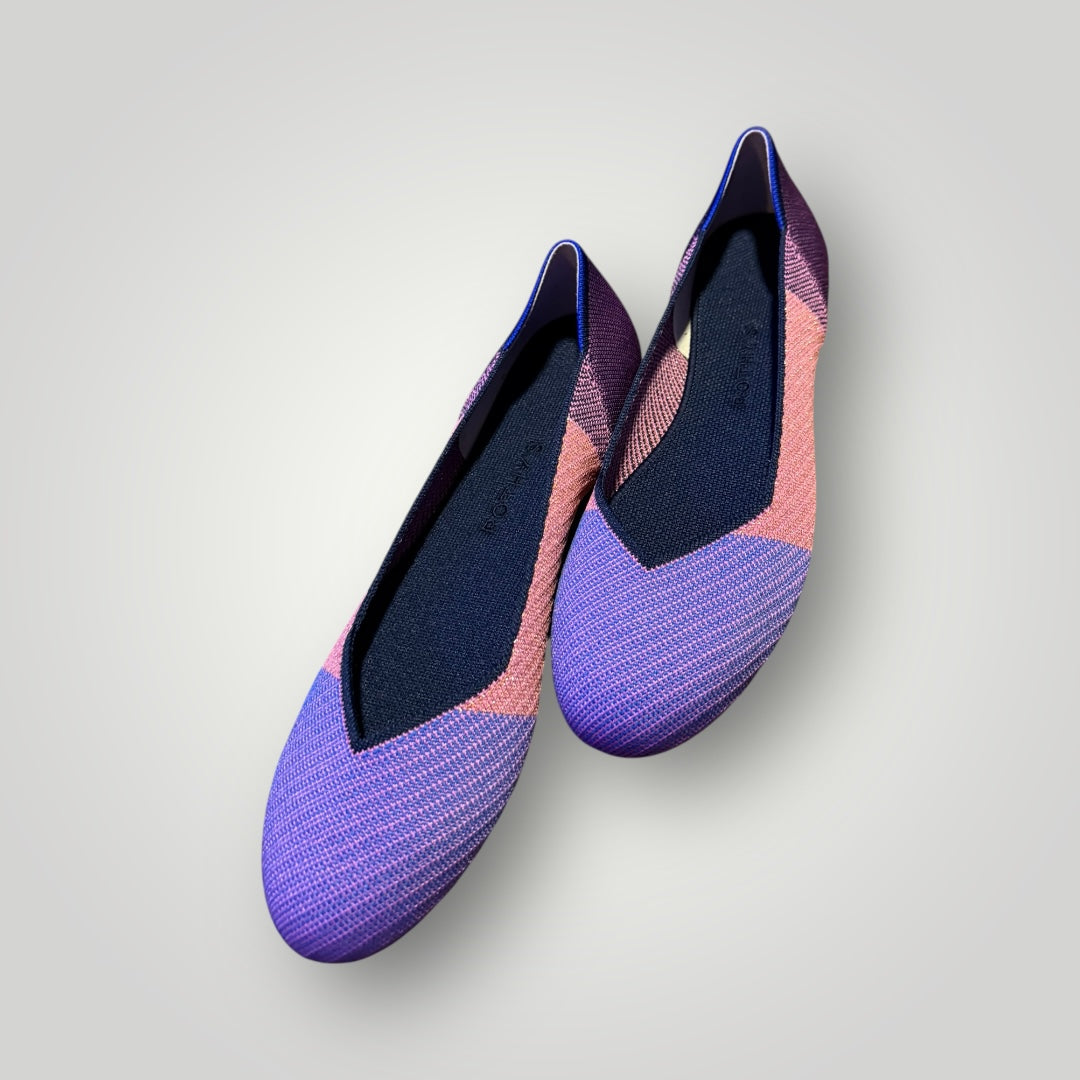 NEW Rothy’s Metallic Lilac Flats Size 10.5